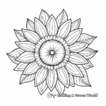 Sunflower and Peace Sign Coloring Pages 3