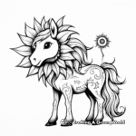 Sunflower Unicorn Coloring Pages for Kids 2