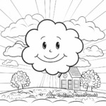 Sunny Day with Clouds Coloring Pages 1