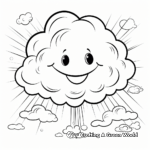 Sunny Day with Clouds Coloring Pages 2