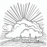 Sunny Day with Clouds Coloring Pages 4