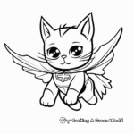 Super Cat: The Flying Superhero Cat Coloring Pages 4