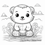 Super Cute Kawaii Otter Coloring Pages 1