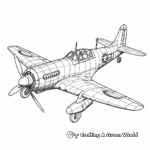 Supermarine Spitfire Fighter Jet Detailed Coloring Pages 1