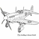 Supermarine Spitfire Fighter Jet Detailed Coloring Pages 2