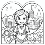 Supportive Heart Health Month February Coloring Pages 1