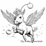 Surreal Flying Unicorn Pumpkin Coloring Pages 2