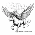 Surreal Flying Unicorn Pumpkin Coloring Pages 3