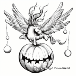Surreal Flying Unicorn Pumpkin Coloring Pages 4