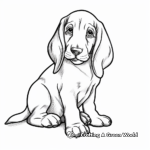 Sweet Basset Hound Puppy Coloring Pages 2