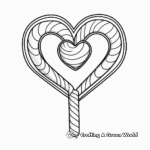 Sweet Candy Cane Heart Coloring Pages 3