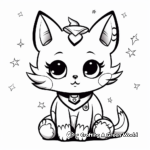 Sweet Kawaii Kitty Coloring Pages 2