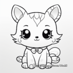 Sweet Kawaii Kitty Coloring Pages 3