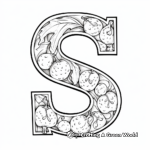 Sweet Strawberry Letter S Coloring Pages 3