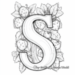 Sweet Strawberry Letter S Coloring Pages 4