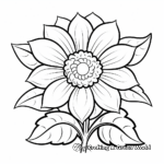 Sweet Sunflower Coloring Sheets 2