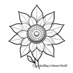 Sweet Sunflower Coloring Sheets 4