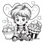 Sweet Valentines Candy Coloring Pages 1