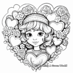 Sweet Valentine's Day Heart Coloring Pages 3