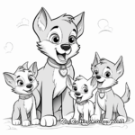 Sweet Wolf Pups Coloring Pages 1