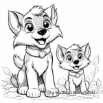 Sweet Wolf Pups Coloring Pages 2