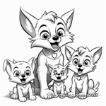 Sweet Wolf Pups Coloring Pages 3