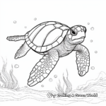 Swimming Sea Turtle Coloring Pages 3