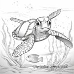 Swimming Sea Turtle Coloring Pages 4