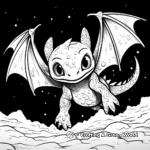 Swooping Night Fury Dragon Coloring Pages 1