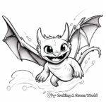 Swooping Night Fury Dragon Coloring Pages 3