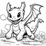 Swooping Night Fury Dragon Coloring Pages 4