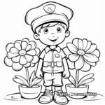 Symbolic Poppy Veterans Day Coloring Pages 3