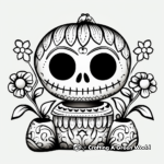 Talavera Pottery Style: Day of the Dead Design Coloring Pages 2