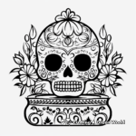 Talavera Pottery Style: Day of the Dead Design Coloring Pages 4