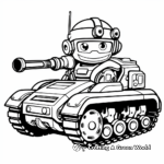 Tank with Soldier Coloring Pages 2