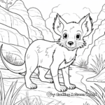 Tasmanian Devil in Nature Scene Coloring Pages 1