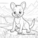 Tasmanian Devil in Nature Scene Coloring Pages 3