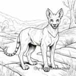 Tasmanian Tiger in it's Habitat Coloring Pages 3