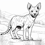 Tasmanian Tiger in it's Habitat Coloring Pages 4