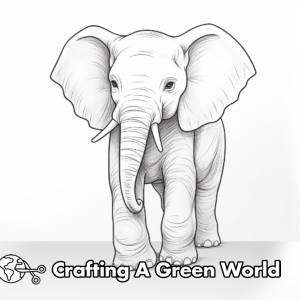 Realistic Elephant Coloring Pages - Free &amp; Printable!
