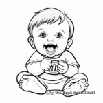 Teething Munchkins: Baby with Teethers Coloring Pages 3