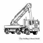 Telescopic Crane Truck Coloring Sheets 1