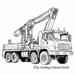 Telescopic Crane Truck Coloring Sheets 2