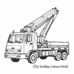 Telescopic Crane Truck Coloring Sheets 3