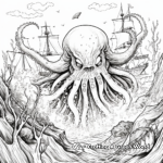 Terrifying Deep Sea Kraken Coloring Book 2