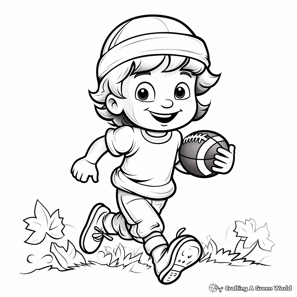 Thanksgiving Day Football Coloring Pages 1