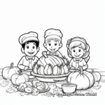 Thanksgiving Feast Coloring Pages for Beginners 1