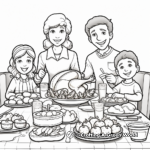 Thanksgiving Feast Coloring Pages for Beginners 3