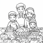 Thanksgiving Feast Sign Coloring Pages 1