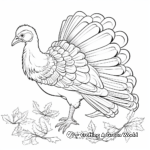 Thanksgiving-themed Wild Turkey Coloring Pages 1